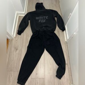 authentic White Fox Blqck Women's Hoodie & Jogger Set